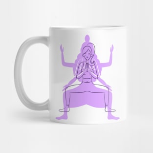 Minimal Yoga Goddess Pose Mug